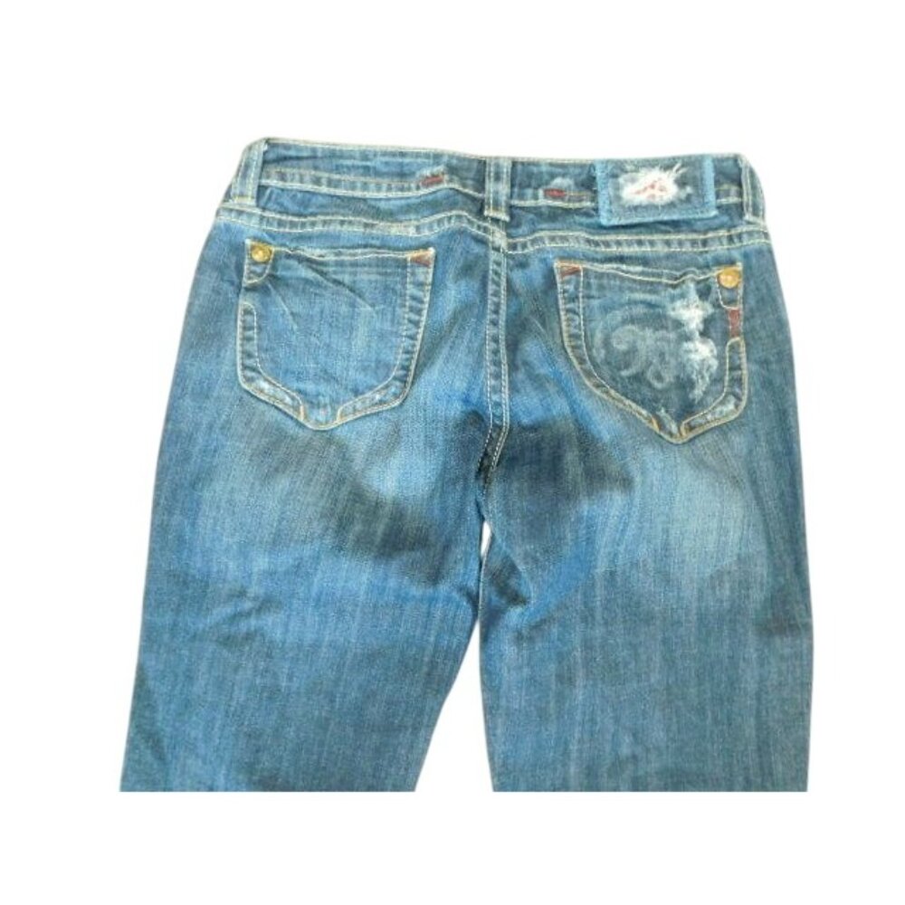 Mek Denim size 29 Rough Seam Cut Off Cropped Denim Jeans - Picture 3 of 3